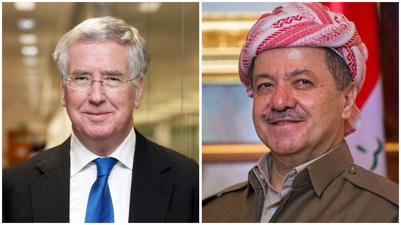 Wezîrê berevaniya Birîtanya peyamek ji Serokê Herêma Kurdistanê re şand